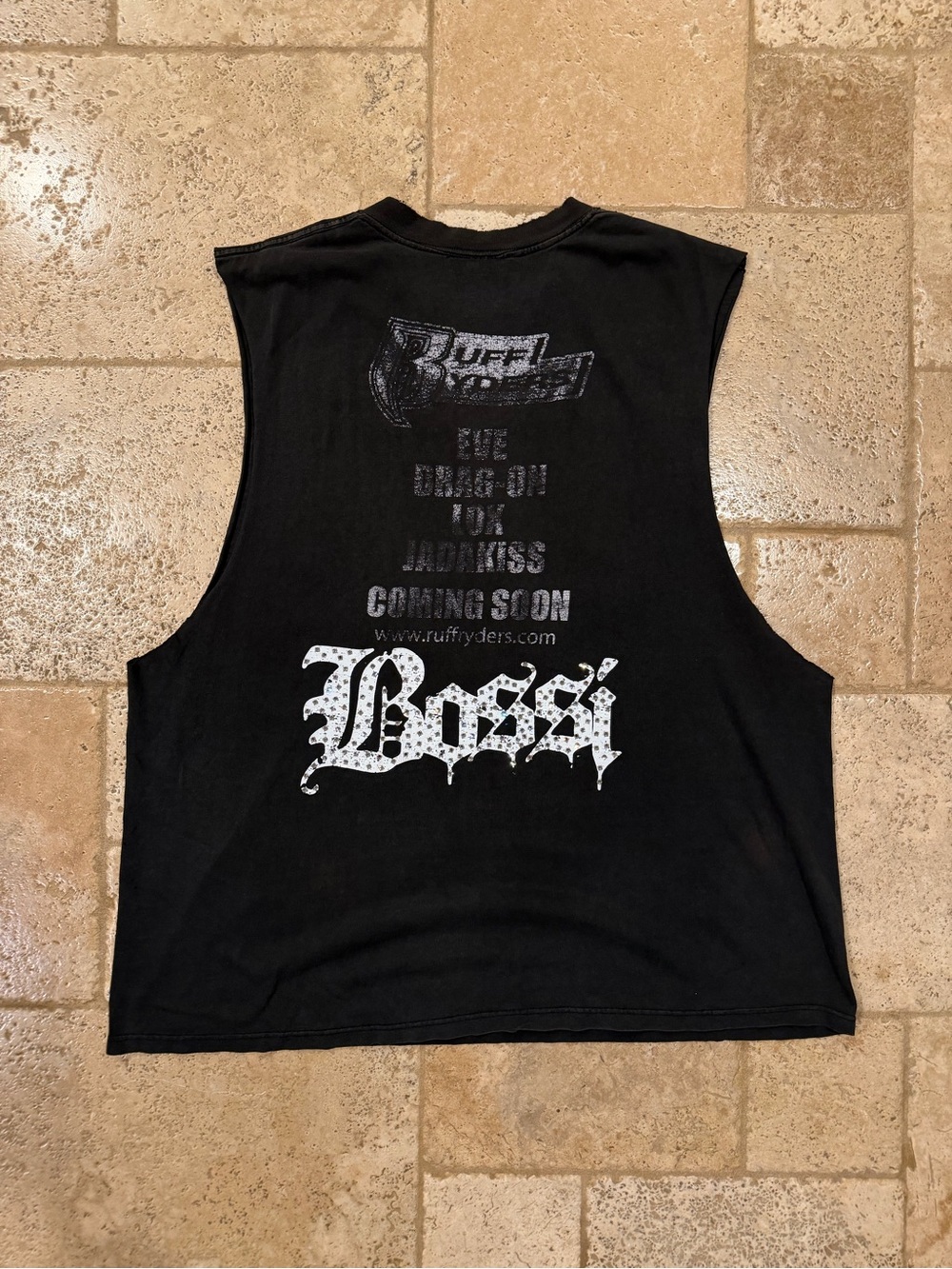 Bossi Rhinestone Embellished Vintage Styles P Ruff Ryders Rap Tee - Picture 14 of 16